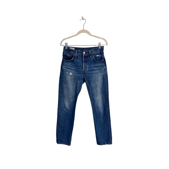 Levi's Denim - Levi's premium 501 100% cotton button fly medium wash jeans women's size 25x30